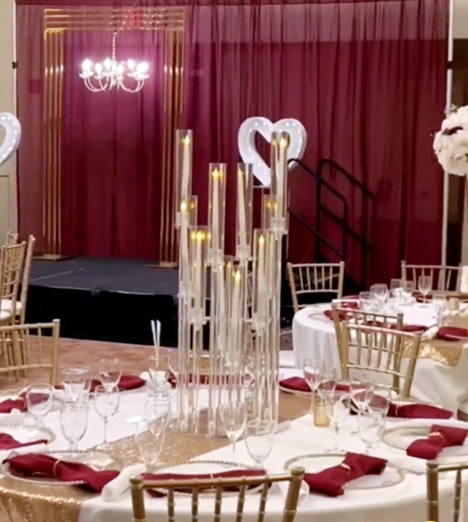 Elegant wedding reception decor Calgary